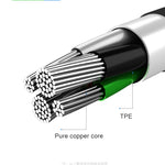Câble de données awei CL-63 2,5A 8 broches de charge + transmission en alliage d'aluminium, longueur : 1m