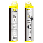 Câble de données awei CL-63 2,5A 8 broches de charge + transmission en alliage d'aluminium, longueur : 1m