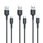 Câble de données de charge rapide 3A USB vers 8 broches WK WDC-136, USB vers 8 broches (noir), USB vers 8 broches (blanc)