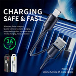 Câble de données de charge rapide 3A USB vers 8 broches WK WDC-136, USB vers 8 broches (noir), USB vers 8 broches (blanc)