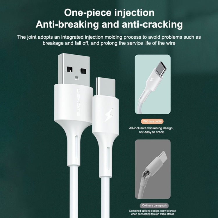 Câble de données de charge rapide 3A USB vers 8 broches WK WDC-136, USB vers 8 broches (noir), USB vers 8 broches (blanc)