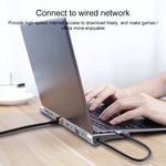 Adaptateur HUB 11 en 1 RJ45 + 87W PD + SD/TF + USBx3 + HDMI + VGA + AUX 3,5 mm vers Type-C, 11 en 1