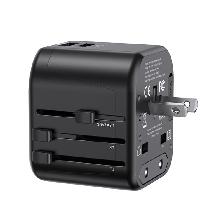 Chargeur de voyage universel multi-prise USAMS US-CC173 T55 12W, US-CC173 T55