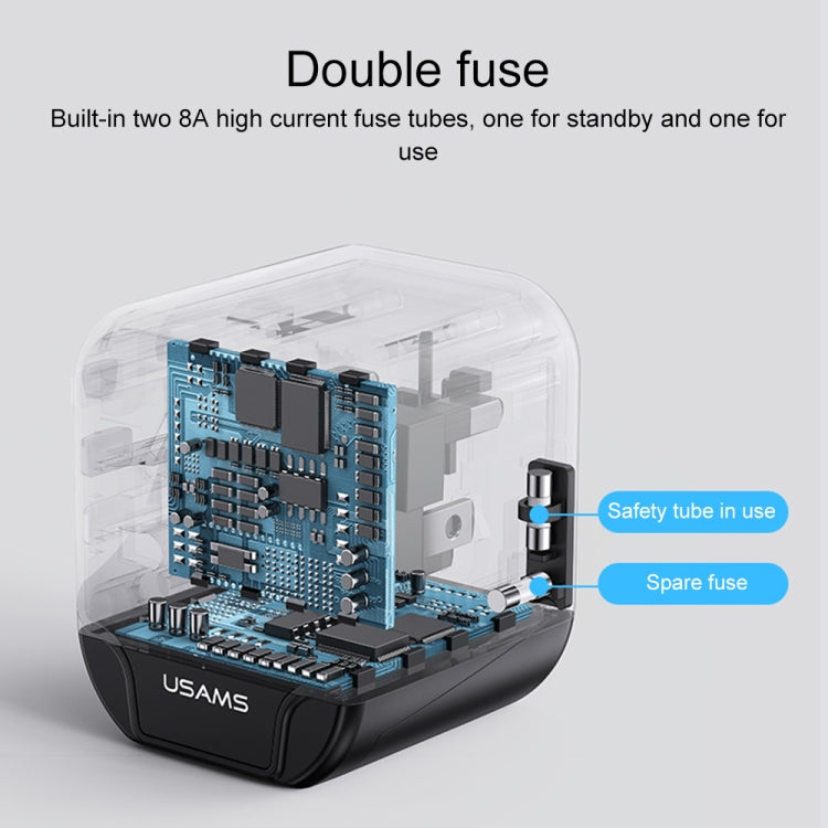 Chargeur de voyage universel multi-prise USAMS US-CC173 T55 12W, US-CC173 T55