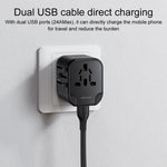 Chargeur de voyage universel multi-prise USAMS US-CC173 T55 12W, US-CC173 T55