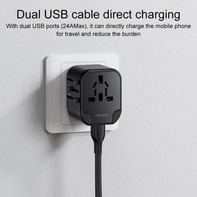 Chargeur de voyage universel multi-prise USAMS US-CC173 T55 12W, US-CC173 T55