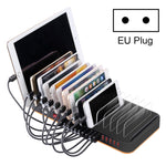 Station de recharge rapide USB intelligente WLX-815 100W à 15 ports avec support pour téléphone et tablette, prise US 100W, prise EU 100W, prise UK 100W, prise AU 100W