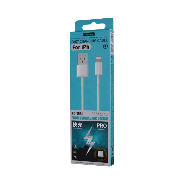 Câble de données de charge rapide Remax RC-163i 2,1 A 8 broches Pro, longueur : 1 m, 8 broches