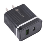 Chargeur rapide multifonction USB 20W PD + QC3.0 46-A2C2, Prise US, Prise US