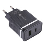 46-A2C2 Chargeur rapide multifonction 20W PD + QC3.0 USB, prise EU, prise EU