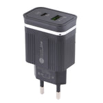 46-A2C2 Chargeur rapide multifonction 20W PD + QC3.0 USB, prise EU, prise EU