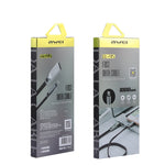 Câble de données AWEI CL-95 USB vers 8 broches à charge rapide portable TPE + alliage d'aluminium, 2A, longueur : 1m