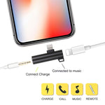 Adaptateur audio de charge mâle 2 en 1 à tête sphérique 8 broches + 3,5 mm vers 8 broches