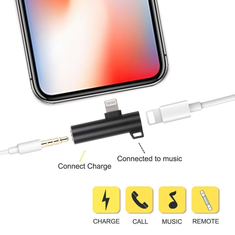 Adaptateur audio de charge mâle 2 en 1 à tête sphérique 8 broches + 3,5 mm vers 8 broches