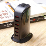 853L Station de recharge rapide USB 6 ports 30W Chargeur intelligent AC100-240V