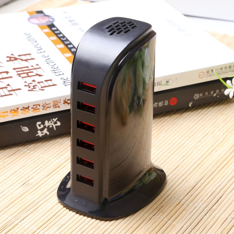 853L Station de recharge rapide USB 6 ports 30W Chargeur intelligent AC100-240V