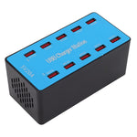 Station de charge intelligente USB 10 ports A5B 100W avec voyant lumineux, prise US, 100W