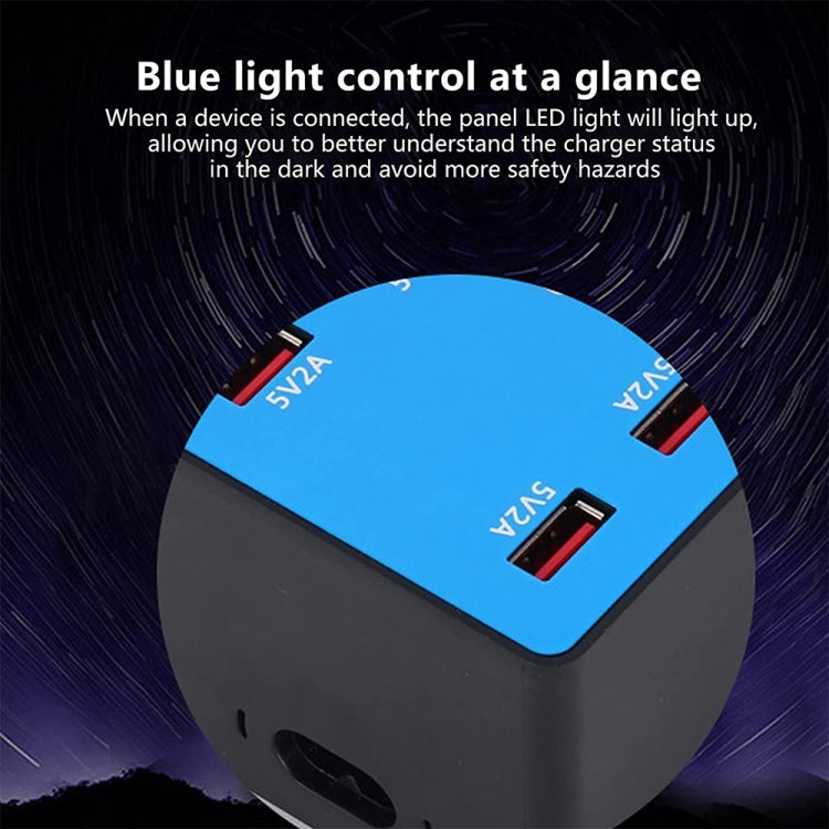 Station de charge intelligente USB 10 ports A5B 100W avec voyant lumineux, prise US, 100W