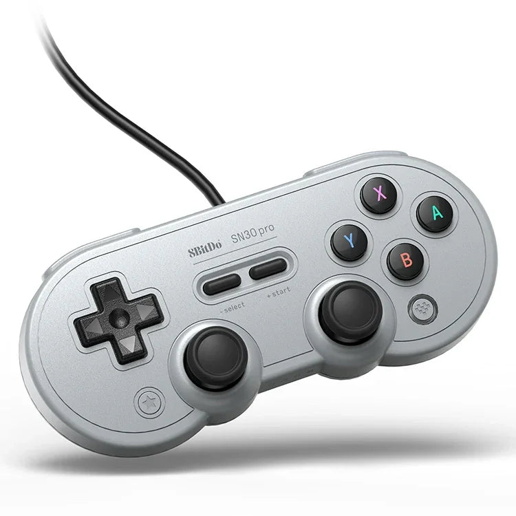 Manette de jeu filaire USB 8Bitdo SN30 PRO pour Switch / Steam / PC, SN30 PRO filaire (gris)