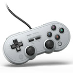 Manette de jeu filaire USB 8Bitdo SN30 PRO pour Switch / Steam / PC, SN30 PRO filaire (gris)