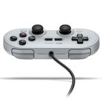Manette de jeu filaire USB 8Bitdo SN30 PRO pour Switch / Steam / PC, SN30 PRO filaire (gris)