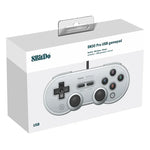 Manette de jeu filaire USB 8Bitdo SN30 PRO pour Switch / Steam / PC, SN30 PRO filaire (gris)