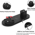 Chargeur sans fil amélioré HQ-UD15 6 en 1 pour iPhone, Apple Watch, AirPods et autres téléphones Android