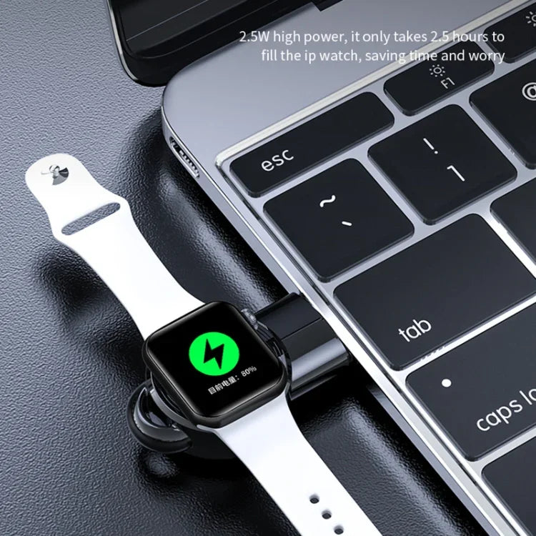 Chargeur magnétique sans fil portable universel K02 pour Apple Watch Series 6 / 5 / SE / 4 / 3 / 2 / 1