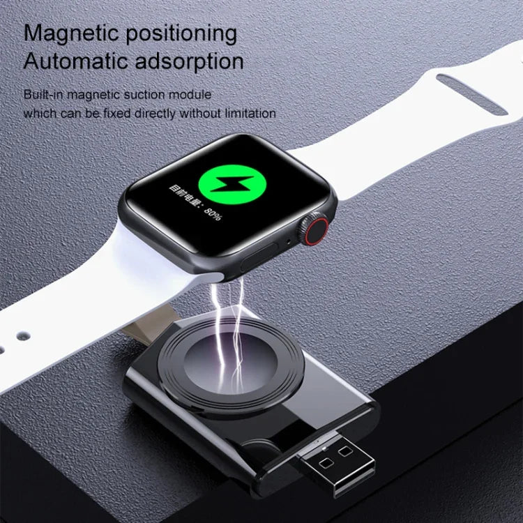 Chargeur magnétique sans fil portable universel K03 pour Apple Watch Series 6 / 5 / SE / 4 / 3 / 2 / 1