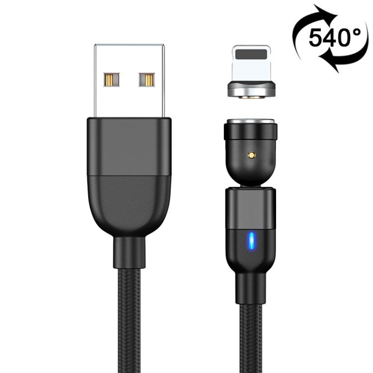 Câble de synchronisation et de charge magnétique rotatif 540 degrés USB vers 8 broches, sortie 2 m 3 A, 2 m 8 broches