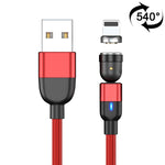 Câble de synchronisation et de charge magnétique rotatif 540 degrés USB vers 8 broches, sortie 2 m 3 A, 2 m 8 broches