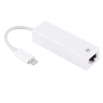 Câble adaptateur réseau LAN Ethernet NK107A1 8 broches vers RJ45 pour iPhone/iPad Series, longueur totale : 16 cm