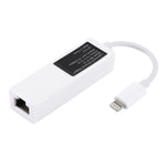 Câble adaptateur réseau LAN Ethernet NK107A1 8 broches vers RJ45 pour iPhone/iPad Series, longueur totale : 16 cm