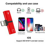 Adaptateur Écouteurs Audio Convertisseur 2 en 1 8 Broches 5V 1A pour Écouter les Appels