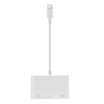 NK-1081 Adaptateur lecteur de carte SD + TF + USB 8 broches pour appareil photo