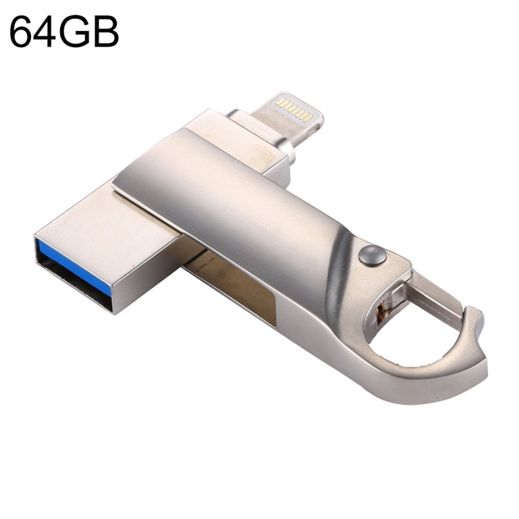 Clé USB RQW-10F 2 en 1 USB 2.0 et 8 broches 64 Go, RQW-10F