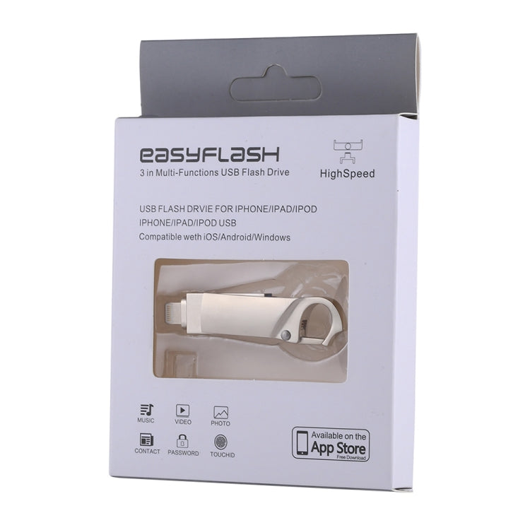 Clé USB RQW-10F 2 en 1 USB 2.0 et 8 broches 64 Go, RQW-10F