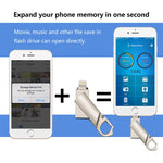 Clé USB RQW-10F 2 en 1 USB 2.0 et 8 broches 64 Go, RQW-10F