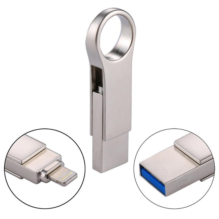 Clé USB RQW-10D 2 en 1 USB 2.0 et 8 broches 64 Go, RQW-10D