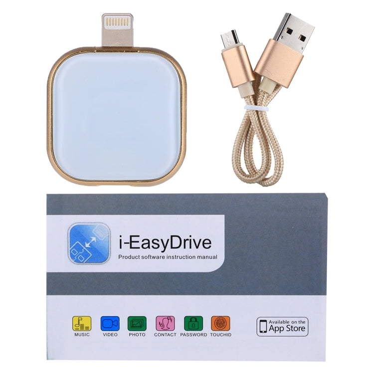RQW-18S Disque Flash Multifonctionnel 8 Broches 64 Go avec Câble USB / Micro USB vers Micro USB, RQW-18S Or