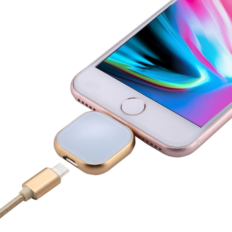 Clé USB multifonctionnelle RQW-18S 8 broches 128 Go avec câble USB/Micro USB vers Micro USB, RQW-18S Doré