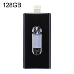 Clé USB RQW-02 3-en-1 USB 2.0 & 8 broches & Micro USB 128 Go, RQW-02 Noir