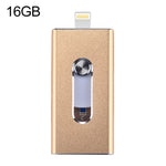 RQW-02 Clé USB 16 Go 3 en 1 USB 2.0 & 8 broches & Micro USB, RQW-02 Argent, RQW-02 Noir, RQW-02 Or, RQW-02 Bleu, RQW-02 Rouge