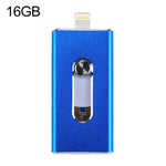 RQW-02 Clé USB 16 Go 3 en 1 USB 2.0 & 8 broches & Micro USB, RQW-02 Argent, RQW-02 Noir, RQW-02 Or, RQW-02 Bleu, RQW-02 Rouge