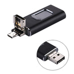Clé USB easyflash RQW-01B 3 en 1 USB 2.0 & 8 Broches & Micro USB 32 Go, RQW-01B Noir
