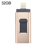Clé USB 32 Go easyflash RQW-01B 3 en 1 USB 2.0 & 8 broches & Micro USB, RQW-01B Or