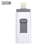 Clé USB 3 en 1 easyflash RQW-01B USB 2.0, 8 broches et micro USB 32 Go, RQW-01B Argent