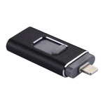 easyflash RQW-01B 3 in 1 USB 2.0 & 8 Pin & Micro USB 128GB Flash Drive, RQW-01B Black