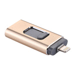 Clé USB easyflash RQW-01B 3 en 1 USB 2.0 & 8 broches & Micro USB 128 Go, RQW-01B Or