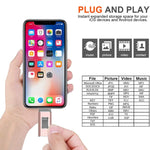 Clé USB easyflash RQW-01B 3 en 1 USB 2.0 & 8 broches & Micro USB 128 Go, RQW-01B Or